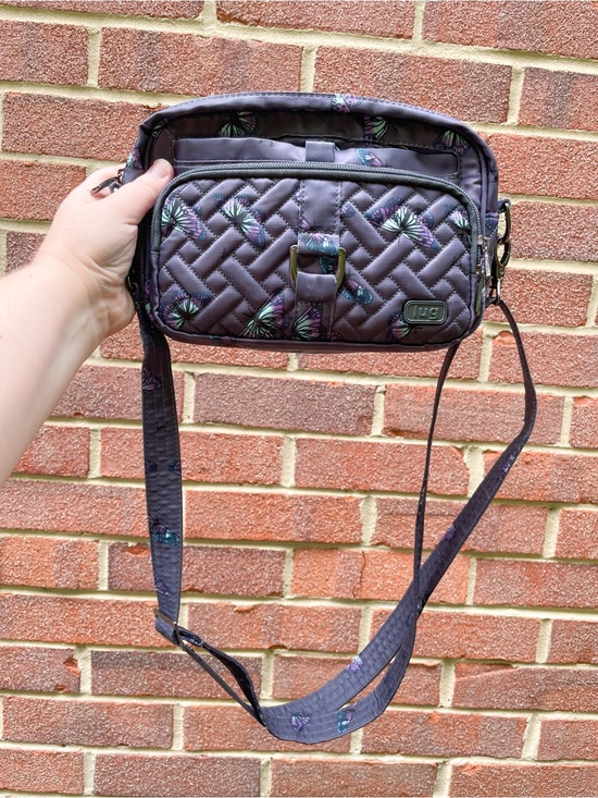 lug Handbags - Lug Carousel Quilted Purple Butterfly Shoulder/Crossbody Bag - Some Callouts